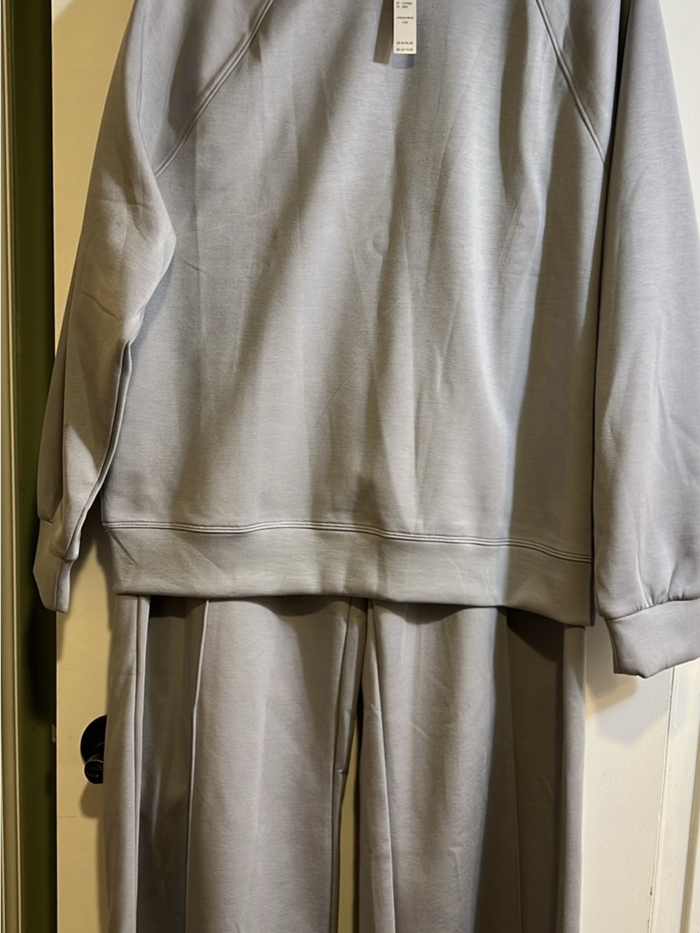 Light gray tracksuit. Brand: Victoria's Secret. Size L. New.